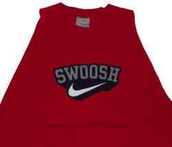 Vintage Nike Swoosh Tank Top Muscle Shirt Sz L Gray Tag - $24.71