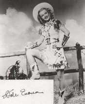 Dale Evans Cowboy Western 10x8 Photo &amp; Hand Signed Card COA - £23.59 GBP