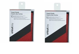 2 x Cricut Joy Insert Cards Black/Red 20 cards total  - £12.43 GBP