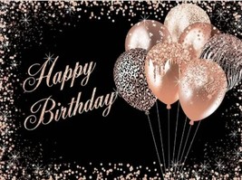 Happy Birthday Digital Photo Print Vinyl Backdrop Big size 8&#39; x 8&#39; ft - £20.09 GBP