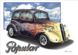 FORD POPULAR POP PRINT 103E PERSONALISED ILLUSTRATION OF YOUR CAR HOT ROD - $26.24
