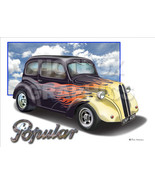 FORD POPULAR POP PRINT 103E PERSONALISED ILLUSTRATION OF YOUR CAR HOT ROD - $35.88 CAD