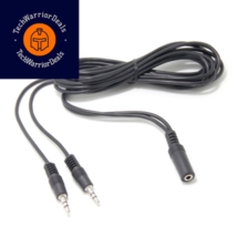 Ancable 6ft 3.5mm Stereo Female to 2-Male Y-Splitter Audio Cable 6 feet, Black  - £16.48 GBP