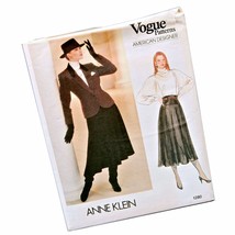 Vogue 1280 Sewing Pattern Anne Klein Jacket Skirt Blouse 1980s Uncut Misses Sz 8 - £14.76 GBP