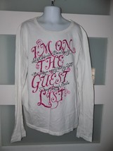 P.S. Aeropostale White LS I&#39;m On the Guest List Shirt Size XL (14) Girl&#39;s - £8.04 GBP