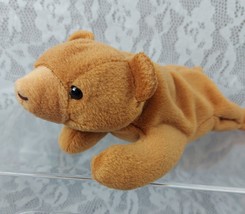 TY Cubbie Bear Teddy Brown Laying Floppy 9&quot; Plush Stuffed Animal Beanie ... - $7.91