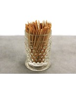 Clear Glass Toothpick Holder, Hobnail Surface, Footed Base, Match Cup, #... - $13.32 CAD