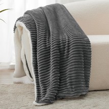 Blanket Throw Blanket for Couch - Soft Cozy Fleece Blanlet,Warm (Grey,50&quot;x60&quot;) - £15.50 GBP