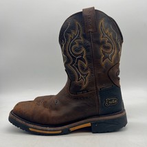 Justin Joist SE4625 Mens Brown Leather Pull On Work Western Boots Size 9 D - £72.33 GBP