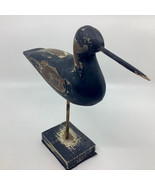 Black Bird on Stand - Distressed Look - Perfect for Home Decor or Beach ... - $6.71