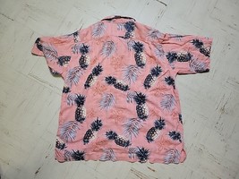 Palm Island Clothing Co Hawaiian Shirt Men Large Pineapple Short Sleeve Pinkish - £13.25 GBP