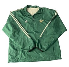 Green Adidas USF South Florida Bulls Men Size Large Vented Stitched Wind Breaker - £37.27 GBP