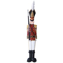 Christmas Tin Soldier Nutcracker Porch Greeter Indoor Outdoor Holiday Decor 45&quot;H - £19.60 GBP+