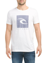 Nwt Rip Curl Msrp $32.99 Men&#39;s White Crew Neck Short Sleeve T-SHIRT Size L - £10.45 GBP