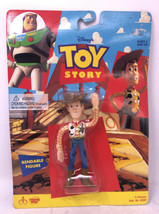 Vintage 1995 TOY STORY Bendable Woody 4 in Figure Thinkway Toys on Card - £8.78 GBP
