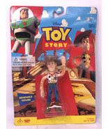 Vintage 1995 TOY STORY Bendable Woody 4 in Figure Thinkway Toys on Card - £8.62 GBP