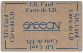 Vintage Sasson Jeans Identification I.D. Card 1980&#39;s - $14.84