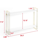 J JACKCUBE DESIGN White and Gold Floating Shelf, 2 Tier Wall Mount Shelves - $376.34 MXN