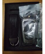 Cadillac Type 1 Gun Metal Key Fob Case Black Leather Key Chain Set W/ Sc... - $363.02 MXN