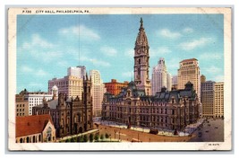 City Hall Philadelphia Pennsylvania PA UNP Linen Postcard N20 - £1.52 GBP