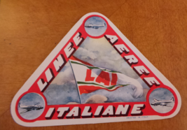 vintage Airline Aviation Luggage Label for LAI Italiane Airlines Linee A... - €13,89 EUR