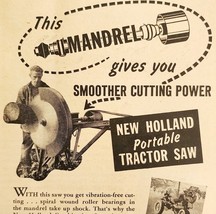 1947 New Holland Mandrel Tractor Saw Advertisement Farming Agriculture D... - $372.61 MXN