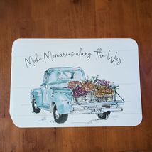 Plastic Placemats Set of 4 "Make Memories Along the Way" Truck with Flowers