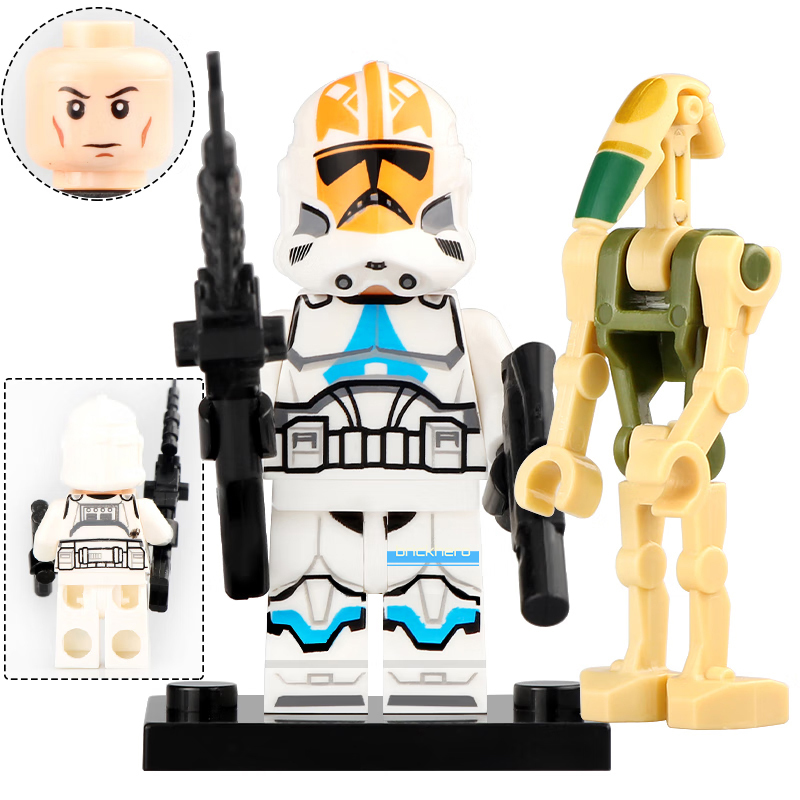Ahsoka&#39;s Clone Trooper with Kashyyyk Battle Droid Star Wars LEGO Minifig... - £2.25 GBP