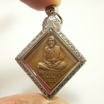 Lp Moon Phrom 4 Face Lord Brahma Thai Powerful Amulet Pendant Lucky Rich Success - £39.04 GBP