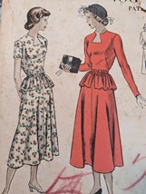 Vogue 3203 1948© Vintage One-Piece Dress &quot;Easy-To-Make&quot; 11/30.5b sewing ... - $18.66