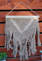 Bohemian Chic Woven Cotton And Wool Macrame Tapestry Boho Wall Hanging D... - £25.57 GBP