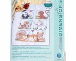 Dimensions Stamped Cross Stitch Baby Animals DIY Baby Quilt Kit, 34&#39;&#39; x ... - $66.99