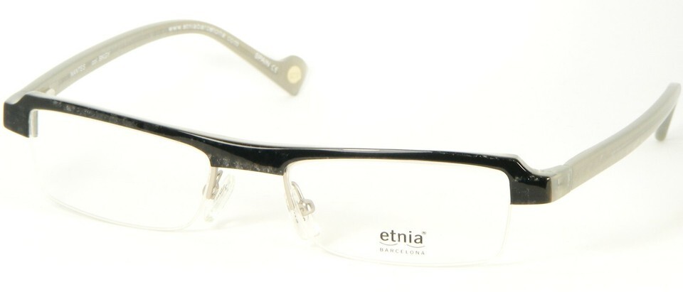 NEW Etnia BARCELONA NANTES BKGY BLACK / GREY EYEGLASSES 51-18-135mm FRAM... - $83.83