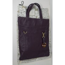 Barr &amp; Barr Purple Leather Fold Over Handbag with Dust Bag - £27.93 GBP