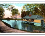 Scene In Fairview Park Indianapolis IN UNP WB Postcard V3 - $3.91