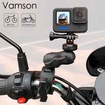 Vamson For Gopro 11 10 9 8 Motorcycle Accessories Holder Handlebar Mirro... - £11.01 GBP+