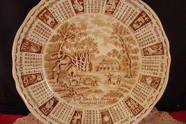 Calendar Plate 1973, Made in Compatible with England by Alfred Meakin, 9&quot; - $34.29