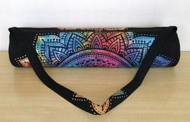 Multi Color Yoga Mat Bag, Indian Handmade Gym Sport Bag, Bag With Shoulder Strap - £15.86 GBP