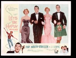 Let&#39;s Be Happy 11&quot;x14&quot; Lobby Card Vera-Ellen Tony Martin Musical - $48.50