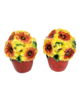 Certified Int Nel Whatmore Sunburst Salt &amp; Pepper Shakers Ceramic 4.5&quot; x 3&quot; - $23.36