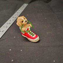 Hallmark Keepsake Ornament Brother Puppy Dog in Sneaker Shoe 1989 QX445-2 - £4.77 GBP