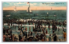 Crowd of Bathers Coney Island New York NY UNP Unused DB Postcard U23 - £3.58 GBP