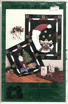 Fibre Mosaics Tis&#39; the Season A Whimsical Santa Quilt Pattern Vintage 1993 - £7.47 GBP