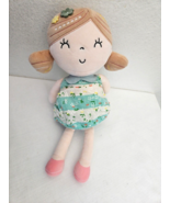 Gloveleya Spring Girl Soft Doll Teal Green White Flower Dress Brunette P... - £15.50 GBP