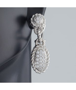 Judith Ripka Argent Massif Boucles D&#39;Oreilles Pendantes W/Zircone Accents - $4,569.10 MXN