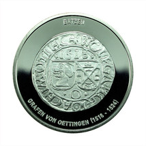 Germany Medal of Medieval Batzen 40mm Robert Schweichel Silver Plated 02129 - $31.49