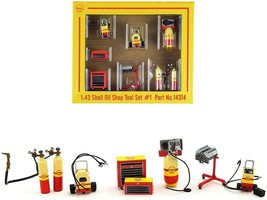 &quot;Shell Oil&quot; Shop Tools Set of 7 pieces 1/43 Diecast Models by GMP - £26.62 GBP