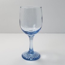 Libbey Blue Swirl 10 oz. Wine Water Glass Goblet - £12.01 GBP