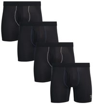 Reebok Men&#39;s Underwear - Performance Boxer Briefs with Fly Pouch (4 Pack), Size  - £18.88 GBP+