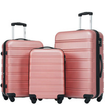 3 Piece Luggage Set Hardside Spinner Suitcase with TSA Lock 20&quot; 24&#39; 28&quot; - £137.87 GBP